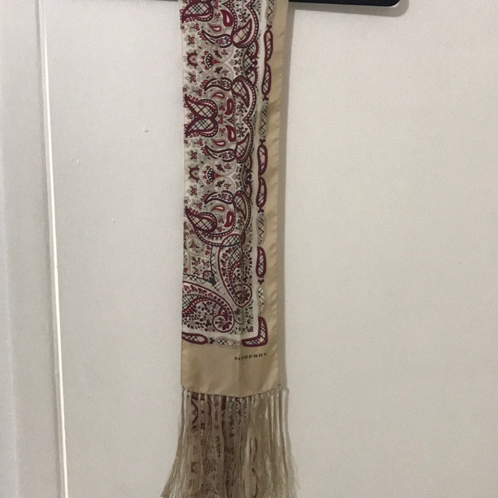 Burberry Silk Fringe  Scarf